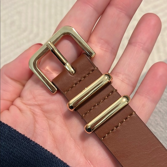 Abercrombie & Fitch Brown Belt with Gold Buckle - Picture 3 of 4